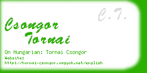 csongor tornai business card